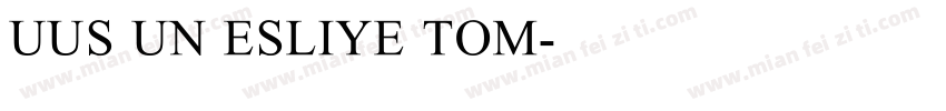 UUS UN ESLIYE TOM字体转换